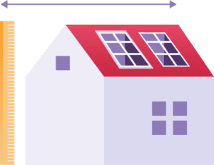 Roof measurement for solar panels